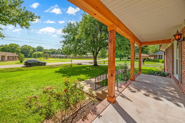 116 Skyview Dr, Columbia, TN 38401 - covered porch featuring a lawn