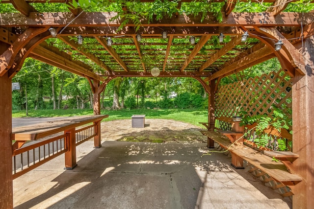 116 Skyview Dr, Columbia, TN 38401 - view of patio featuring a pergola