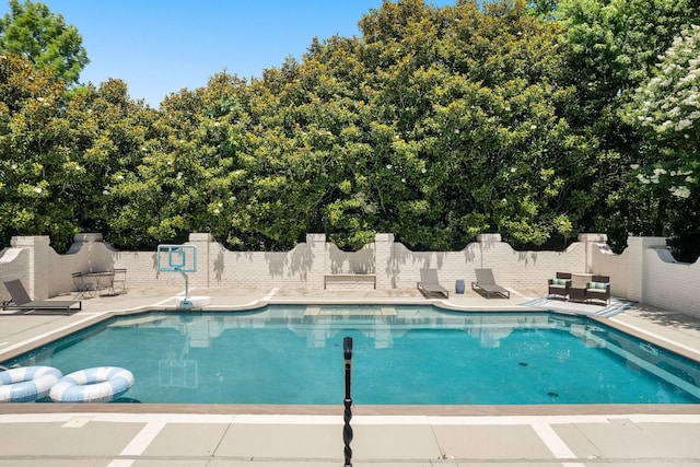 5605 Ottershaw Ct, Brentwood, TN 37027 - view of pool with a patio and view of scattered trees