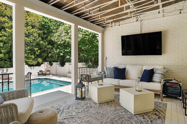 5605 Ottershaw Ct, Brentwood, TN 37027 - fenced backyard featuring an outdoor hangout area and a patio area