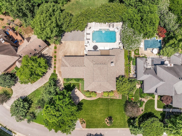 5605 Ottershaw Ct, Brentwood, TN 37027 - drone / aerial view of a pool area