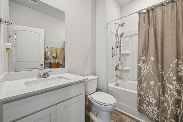 2410 Tate Farm Ln, White House, TN 37188 - bathroom featuring shower / bath combination with curtain and vanity