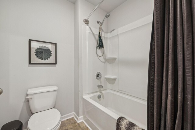 2410 Tate Farm Ln, White House, TN 37188 - full bath with baseboards and shower / tub combo with curtain