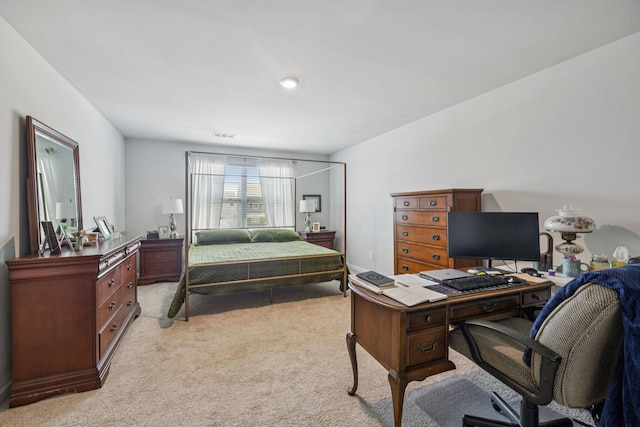 2410 Tate Farm Ln, White House, TN 37188 - bedroom with light colored carpet and a desk
