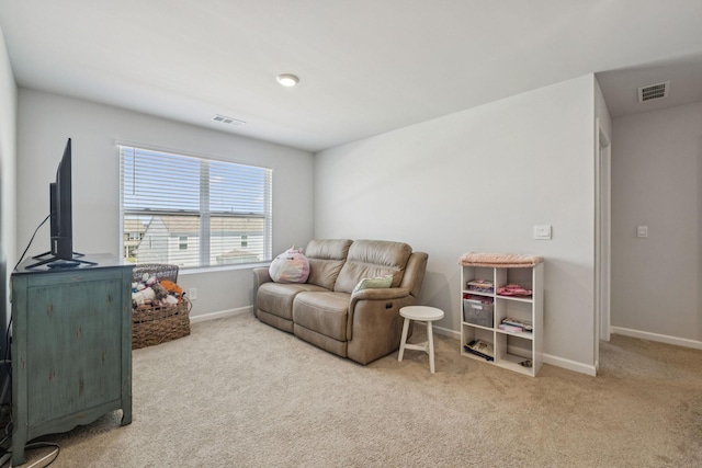 2410 Tate Farm Ln, White House, TN 37188 - living area featuring carpet floors and baseboards