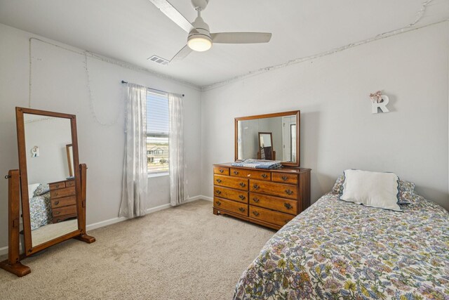 2410 Tate Farm Ln, White House, TN 37188 - carpeted bedroom featuring baseboards and ceiling fan