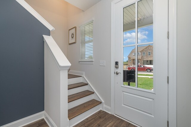 1073 Wrights Mill Rd Unit H-7, Spring Hill, TN 37174 - doorway featuring stairs and dark wood-style floors
