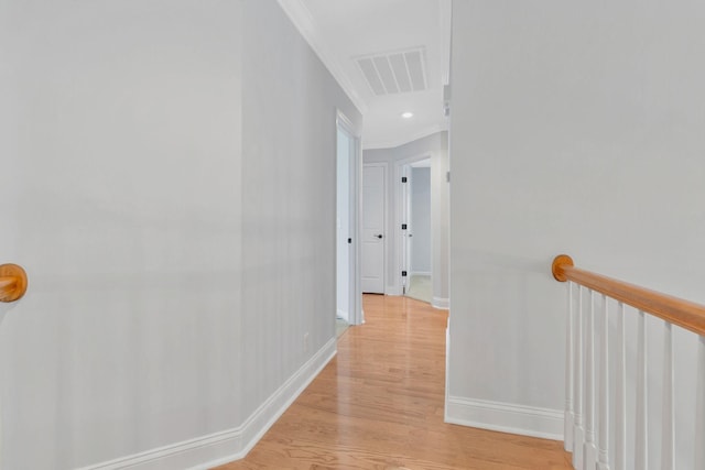 2910 Chaucer Dr, Murfreesboro, TN 37129 - corridor with crown molding and light wood-style floors