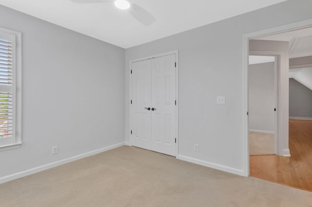 2910 Chaucer Dr, Murfreesboro, TN 37129 - unfurnished bedroom featuring a closet, ceiling fan, and light carpet