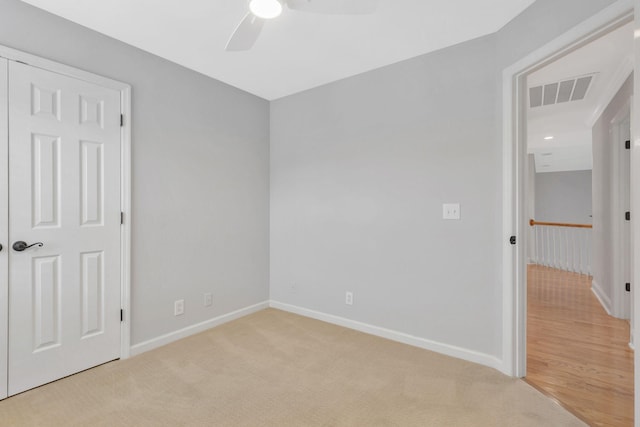 2910 Chaucer Dr, Murfreesboro, TN 37129 - unfurnished bedroom with light carpet and a ceiling fan