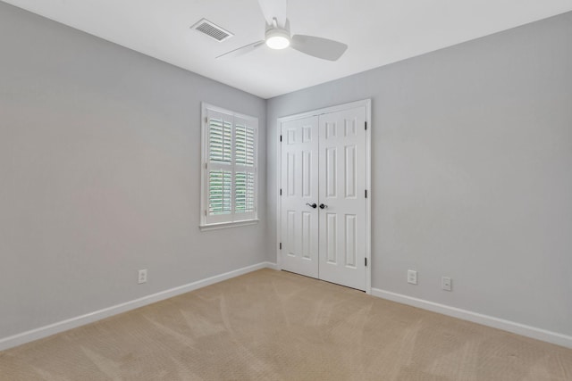 2910 Chaucer Dr, Murfreesboro, TN 37129 - unfurnished bedroom featuring light colored carpet, a closet, and ceiling fan