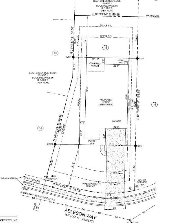 1830 Ableson Way, Columbia, TN 38401 - survey map / technical document