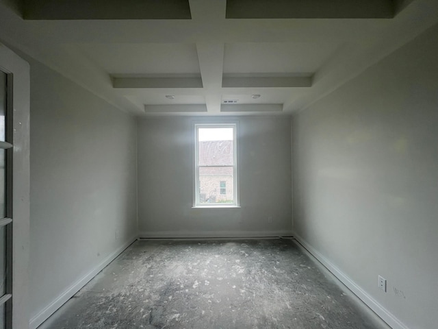 1830 Ableson Way, Columbia, TN 38401 - empty room with coffered ceiling and beam ceiling