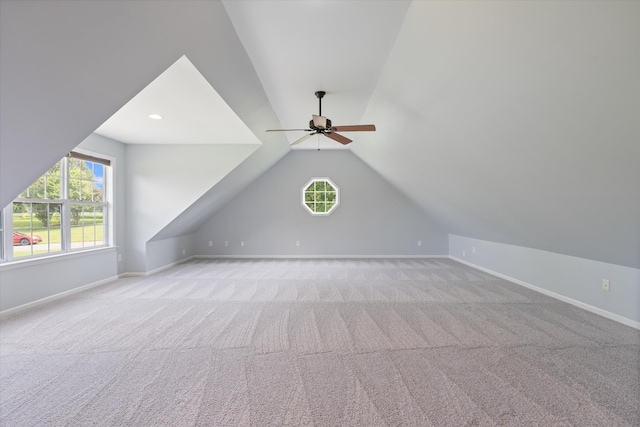 717 Pleasant View Dr, Columbia, TN 38401 - bonus room with ceiling fan, carpet, and vaulted ceiling