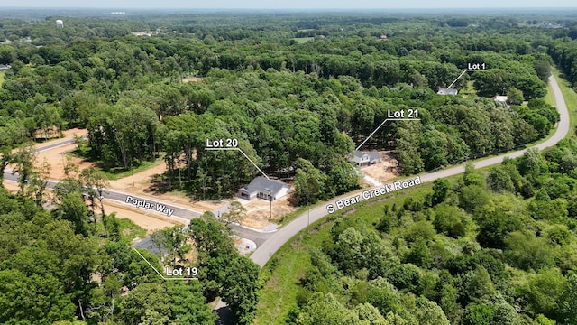 28 Woodland Farms, Dickson, TN 37055 - aerial view of property's location with a forest and property parcel outlined