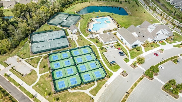 1727 Humphreys Gln, Spring Hill, TN 37174 - drone / aerial view of a nearby body of water and a pool area