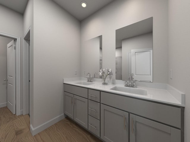 1509 Bear Branch Trce, Columbia, TN 38401 - bathroom featuring double vanity and recessed lighting