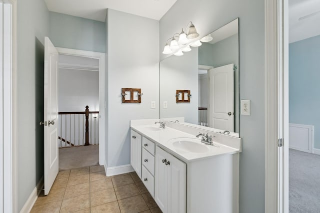 4019 Fremantle Cir, Spring Hill, TN 37174 - full bath featuring double vanity and tile patterned floors