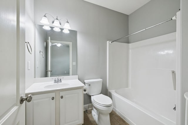 4019 Fremantle Cir, Spring Hill, TN 37174 - bathroom with vanity, tile patterned floors, and shower / washtub combination
