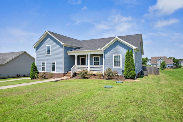 1021 Tulip Dr, Ashland City, TN 37015 - view of front of house with covered porch and a shingled roof