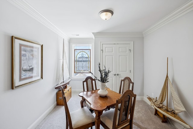 9020 Wenlock Ln, Franklin, TN 37064 - carpeted dining space featuring crown molding