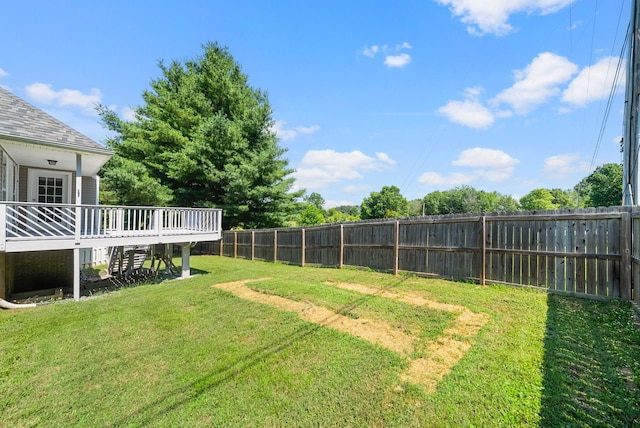 4328 Monticello Trce, Adams, TN 37010 - fenced backyard featuring a wooden deck