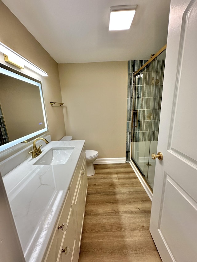 4215 Harding Pike Unit 903, Nashville, TN 37205 - bathroom featuring vanity, wood finished floors, and a shower stall
