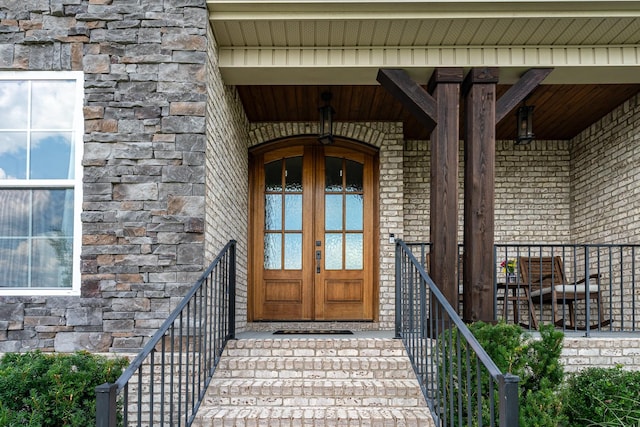 3515 Shellmans Dr, Murfreesboro, TN 37129 - doorway to property with stone siding and a porch
