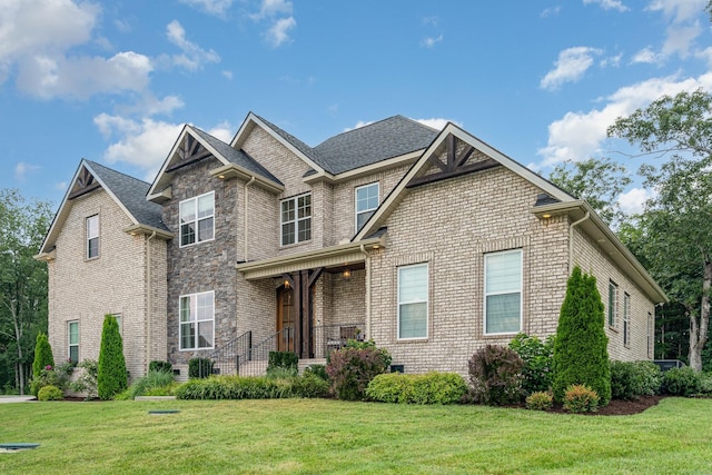 3515 Shellmans Dr, Murfreesboro, TN 37129 - craftsman house with a front lawn, brick siding, and covered porch