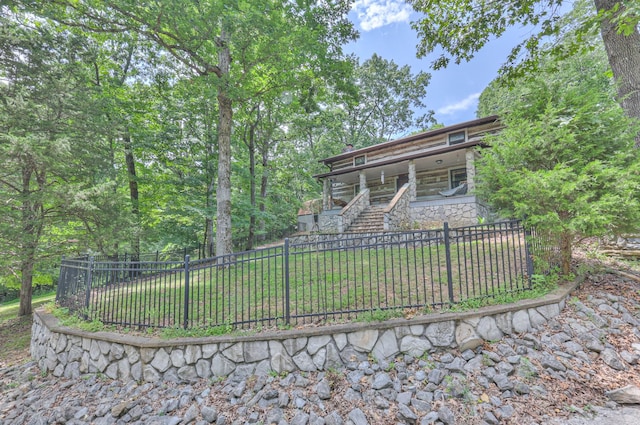 569 Hogans Branch Rd, Hendersonville, TN 37075 - view of front of home featuring stairway and stone siding