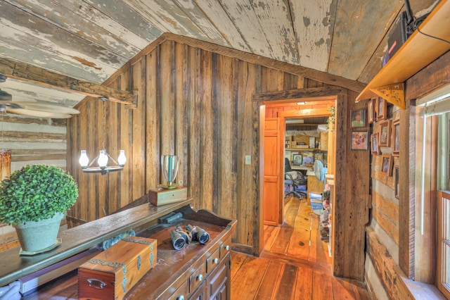 569 Hogans Branch Rd, Hendersonville, TN 37075 - detailed view of wooden walls, wooden ceiling, and wood finished floors