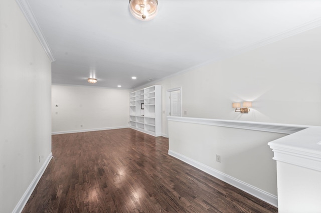 1313 Jewell Ave, Franklin, TN 37064 - unfurnished room with crown molding, wood finished floors, and recessed lighting