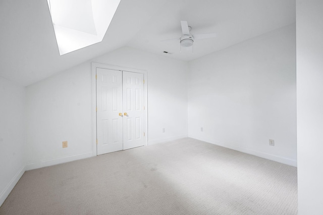 1313 Jewell Ave, Franklin, TN 37064 - bonus room with a ceiling fan, carpet flooring, lofted ceiling, and a skylight