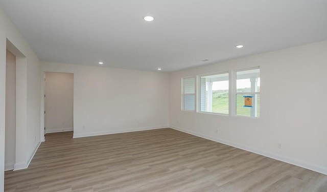 2901 Windstone Trl, Columbia, TN 38401 - empty room with light wood finished floors and recessed lighting