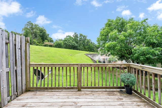 1515 Bridgecrest Dr Unit 408, Antioch, TN 37013 - wooden terrace featuring a lawn
