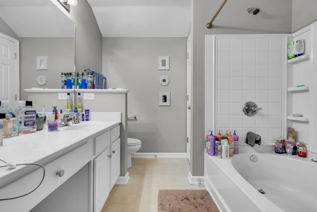 1515 Bridgecrest Dr Unit 408, Antioch, TN 37013 - bathroom featuring vanity, tile patterned floors, and shower / bathtub combination