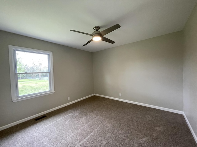 621 Buck Ln, Murfreesboro, TN 37129 - spare room with a ceiling fan and dark carpet