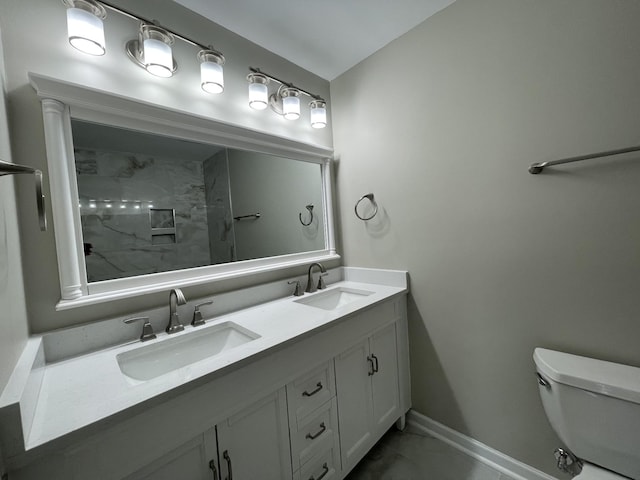 621 Buck Ln, Murfreesboro, TN 37129 - full bath with double vanity, a shower, and marble finish flooring