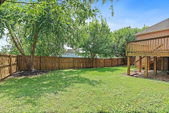 1729 Dryden Dr, Spring Hill, TN 37174 - fenced backyard with a wooden deck and stairs