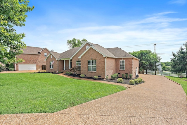 1729 Dryden Dr, Spring Hill, TN 37174 - view of front facade featuring brick siding, crawl space, driveway, and a shingled roof