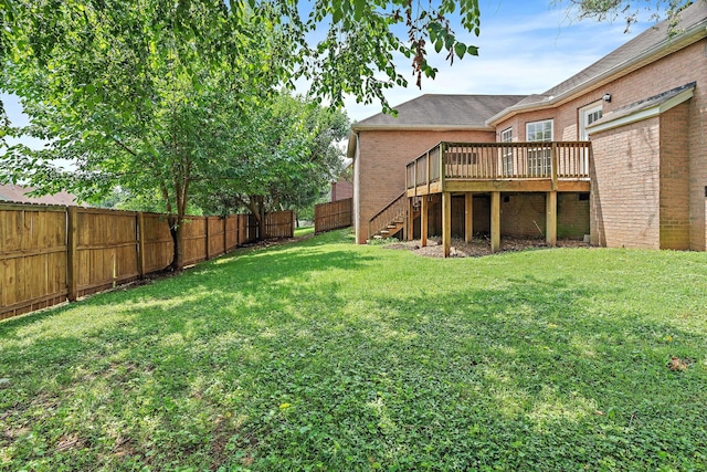 1729 Dryden Dr, Spring Hill, TN 37174 - fenced backyard with a deck and stairway