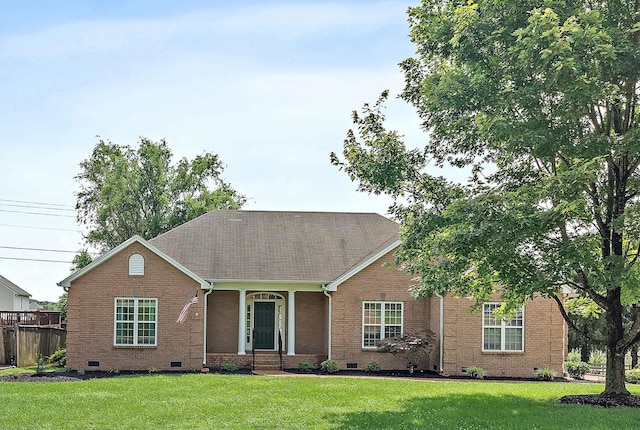 1729 Dryden Dr, Spring Hill, TN 37174 - view of front facade featuring crawl space, brick siding, and a shingled roof