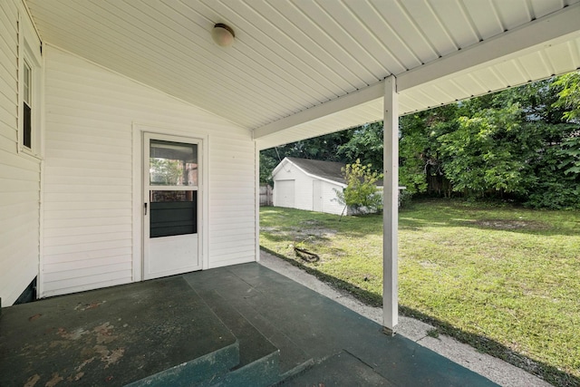 1221 W Commerce St W, Lewisburg, TN 37091 - view of patio / terrace featuring an outdoor structure