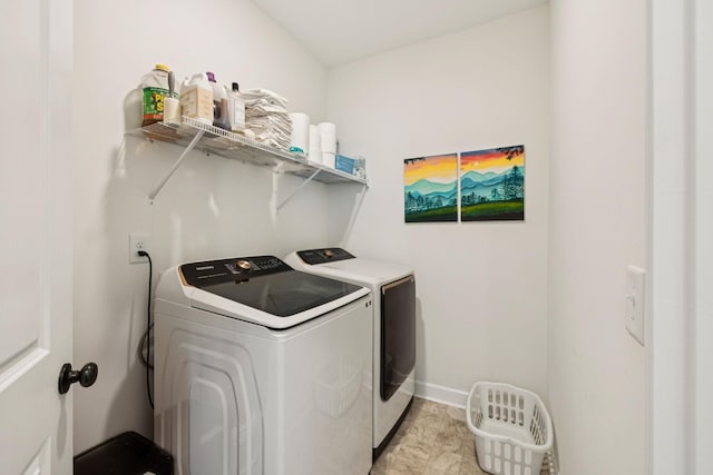 6007 Cavalry Ct, Spring Hill, TN 37174 - laundry area featuring independent washer and dryer and baseboards