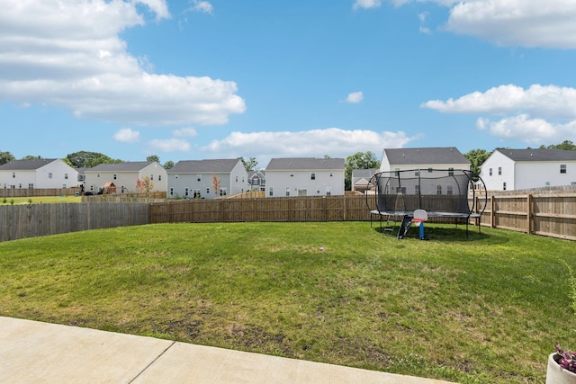6007 Cavalry Ct, Spring Hill, TN 37174 - fenced backyard with a trampoline and a residential view