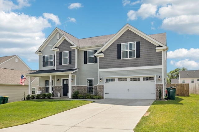 6007 Cavalry Ct, Spring Hill, TN 37174 - craftsman-style house featuring driveway, covered porch, and a garage