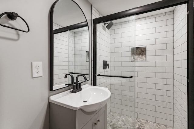 706 Poplar Ave, Murfreesboro, TN 37130 - bathroom featuring a stall shower and vanity
