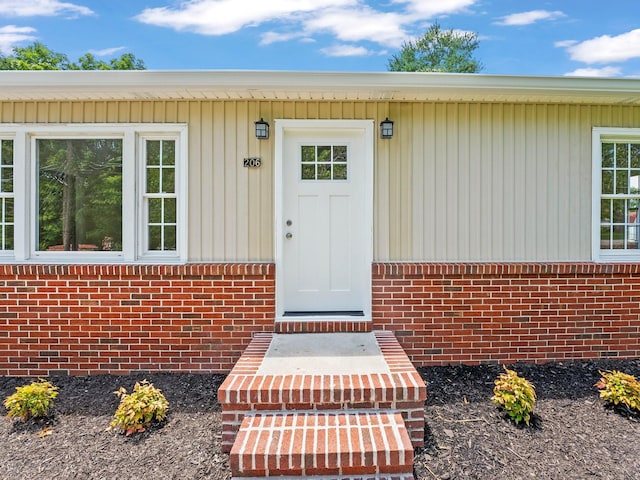206 Elk Acre Dr, Estill Springs, TN 37330 - doorway to property featuring brick siding