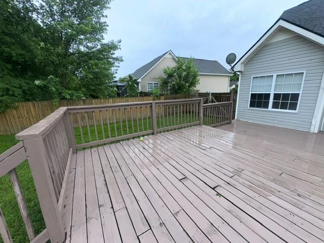 4073 Challis Dr, Clarksville, TN 37040 - wooden terrace featuring a fenced backyard