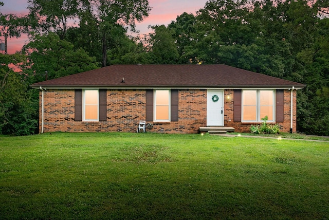 305 Barry Dr, Clarksville, TN 37040 - ranch-style home featuring brick siding, a lawn, and roof with shingles